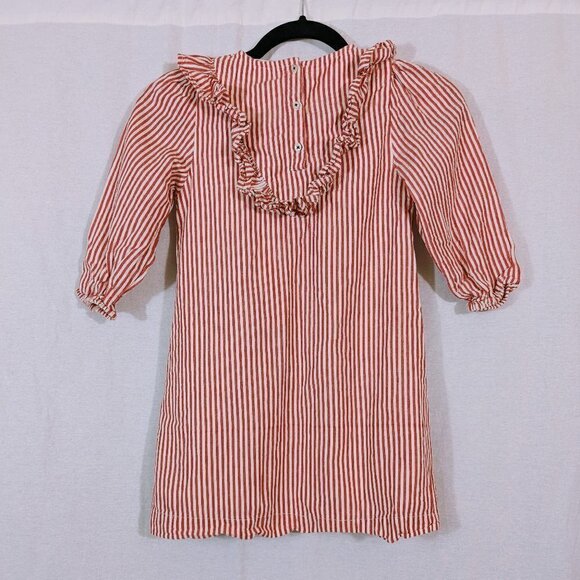 Mango Girls Red & White Striped Dress Size 7/8 - Picture 2 of 4